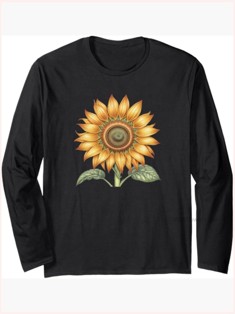 Long Sleeve Sunflower Graphic Tee